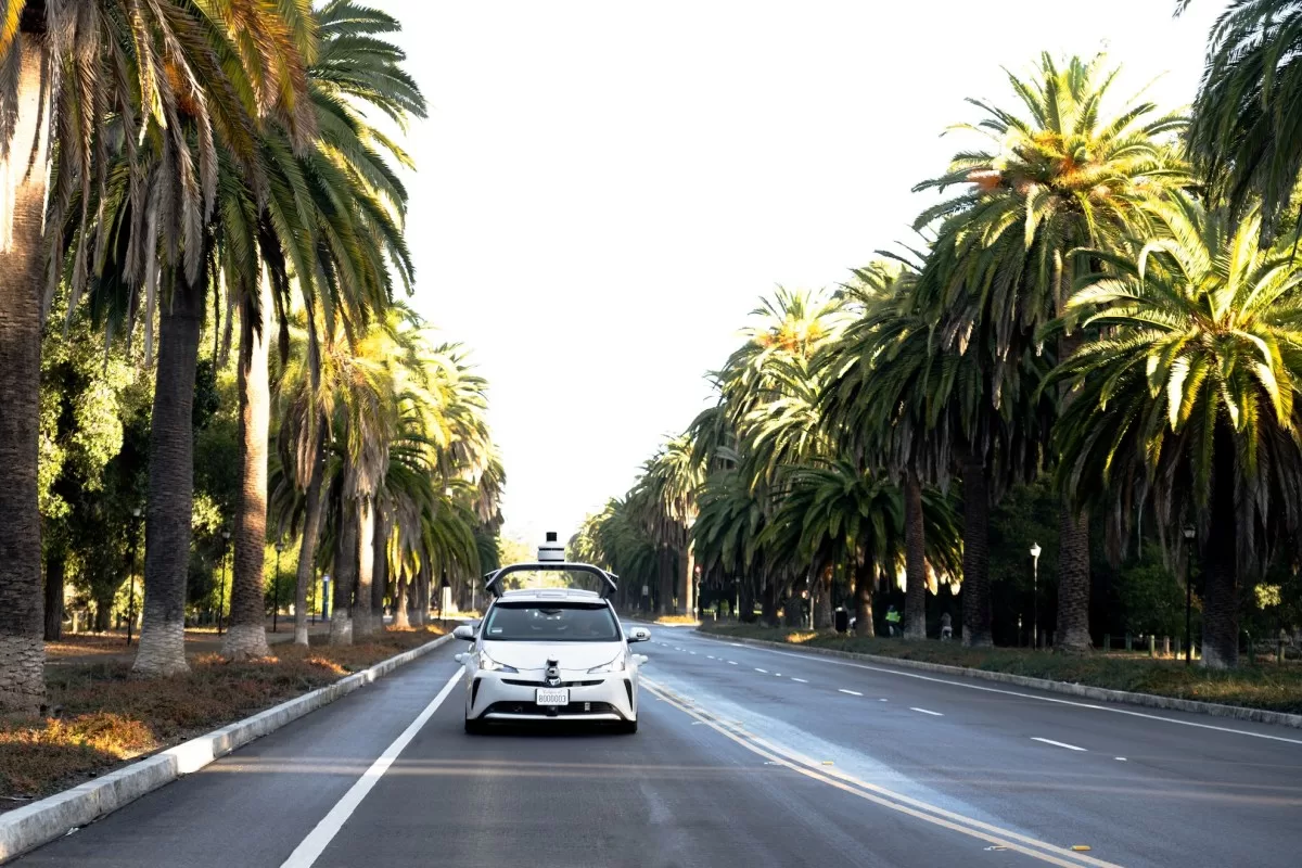 Nuro autonomous vehicle on road