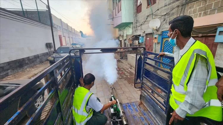صحة البيئة بصيرة تنفذ حملة رش ضبابي ورذاذي لمكافحة البعوض عقب الأمطار