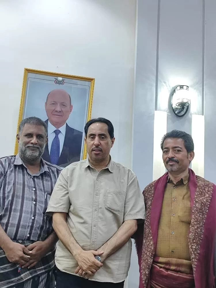 وزير الشباب والرياضة نايف البكري يلتقي رئيس نادي شباب الدرجاج الاستاذ عبدالله عبدالقادر سنان