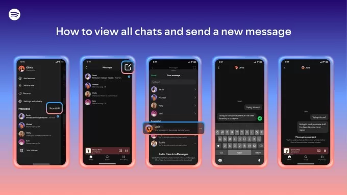 سبوتيفاي تطلق ميزة الرسائل في محاولة لتحسين الجانب الاجتماعي للمنصة