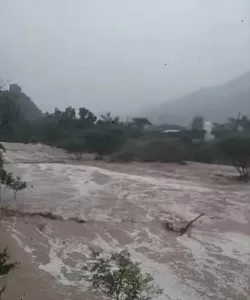 اخبار وردت الآن – أمطار غزيرة وسيول مدمرة تتسبب في أضرار كبيرة للمزارع في وادي شعب بالمديرية