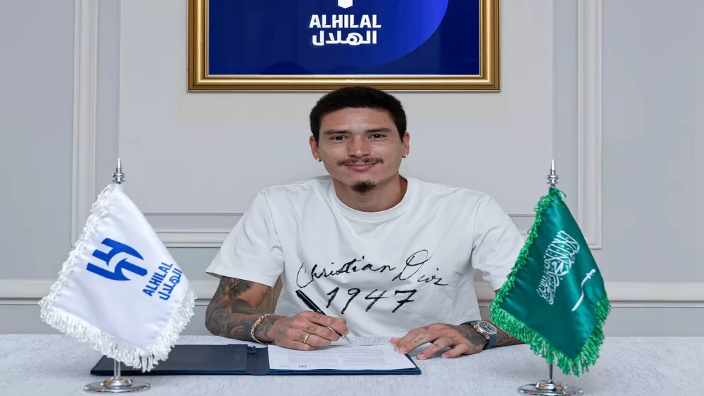 اللاعب الأوروغوياني داروين نونيز. (حساب الهلال السعودي على فيسبوك)