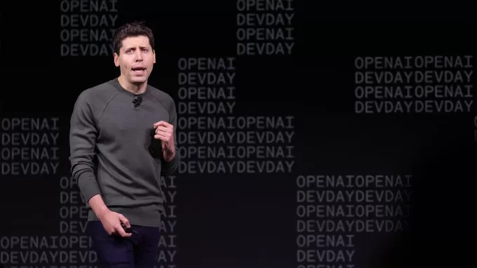 يتحدث سام التمان، الرئيس التنفيذي لـ OpenAI خلال حدث OpenAI DevDay في 06 نوفمبر 2023 في سان فرانسيسكو، كاليفورنيا.