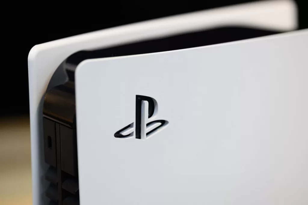 PlayStation 5 logo on console