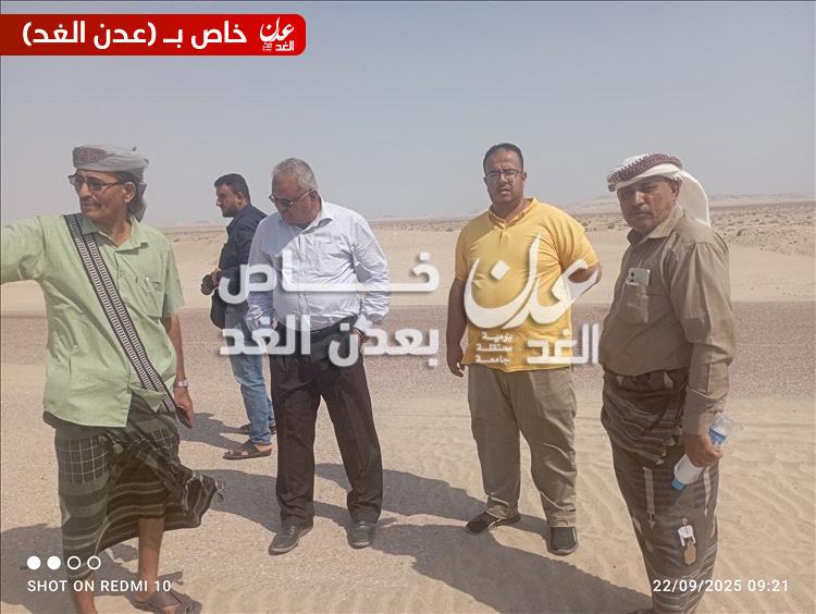 مدير عام مديرية أحور يستقبل وفد صندوق صيانة الطرق والجسور لتفقد أضرار السيول