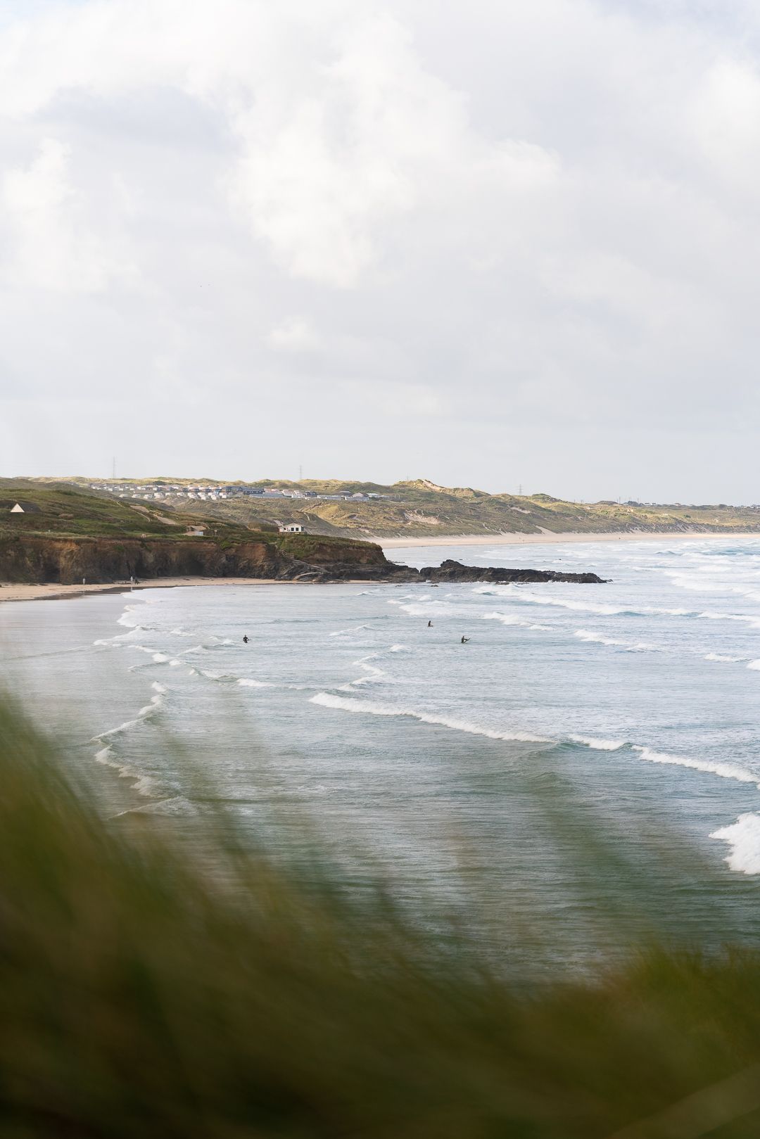 Views of a beach in Cornwall
