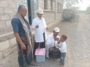 اخبار المناطق: بدء حملة مكافحة شلل الأطفال في مديرية الوضيع – مركز الحردوب