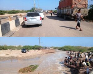 اخبار المناطق – شبوة: الفيضانات تعزل الطريق الدولي بين عدن وحضرموت