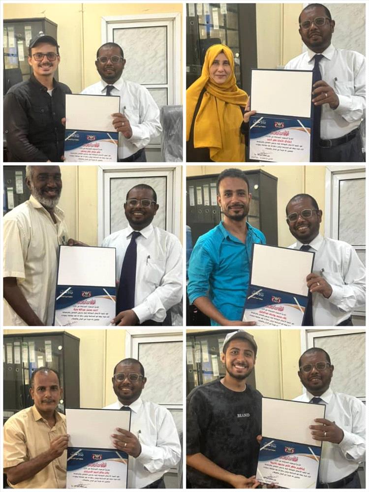 رئيس محكمة صيرة الابتدائية يكرم عدداً من موظفي المحكمة والنيابة تقديراً لجهودهم