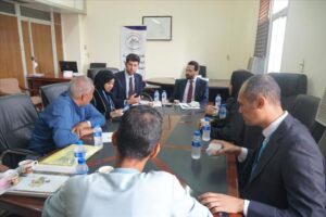 اخبار عدن – وفد من الاتحاد الأوروبي يزور مركز عمليات لجان المواطنون في عدن لدعم جهود السلام.