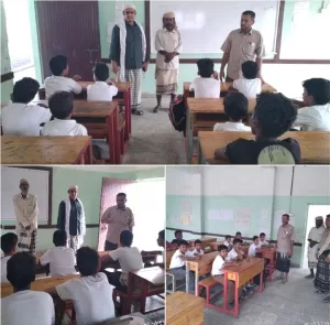 تقارير من وردت الآن – مدير المنظومة التعليمية في المحفد يزور المدارس لتفقد انتظام سير العملية المنظومة التعليميةية للعام الدراسي الجديد