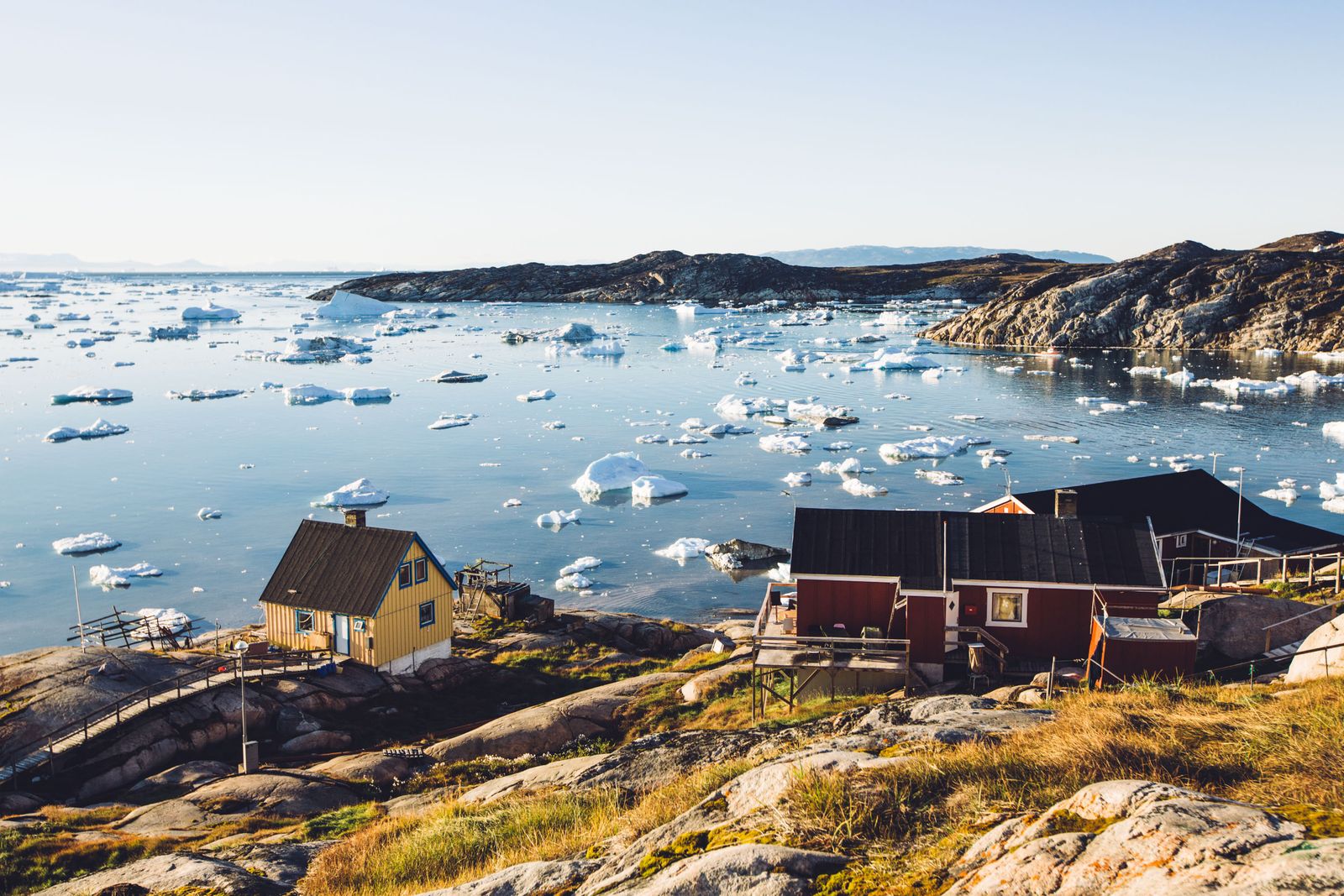 موقع تراث عالمي محمي من اليونسكو: جبال الجليد في كانجيا في خليج ديسكو غرب جرينلاند