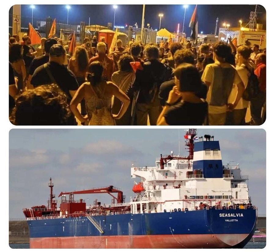 مصادرة ناقلة من الوصول إلى ميناء إيطالي بسبب إسرائيل عمال