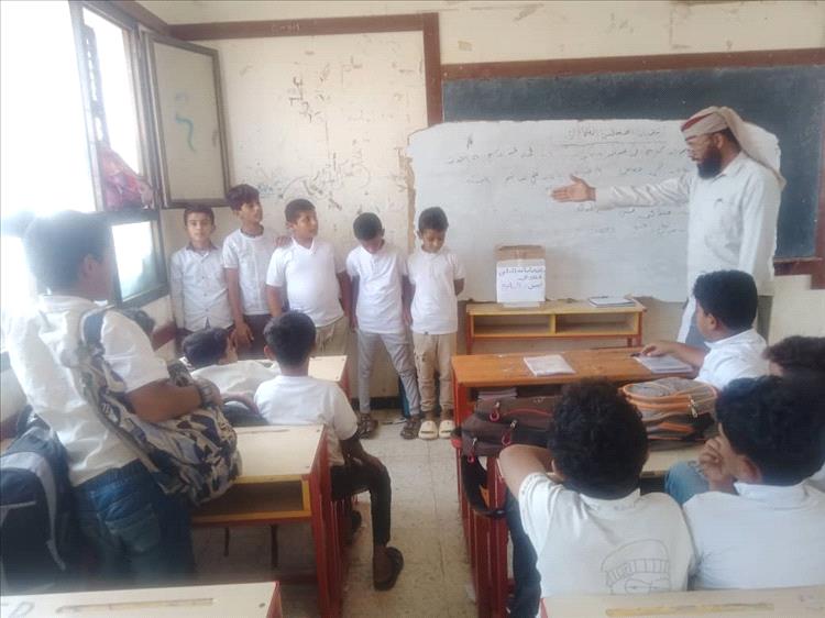 تواصل إنتخابات المجالس الطلابية لمدرسة الصمود للتعليم الأساسي للبنين بمديرية الملاح