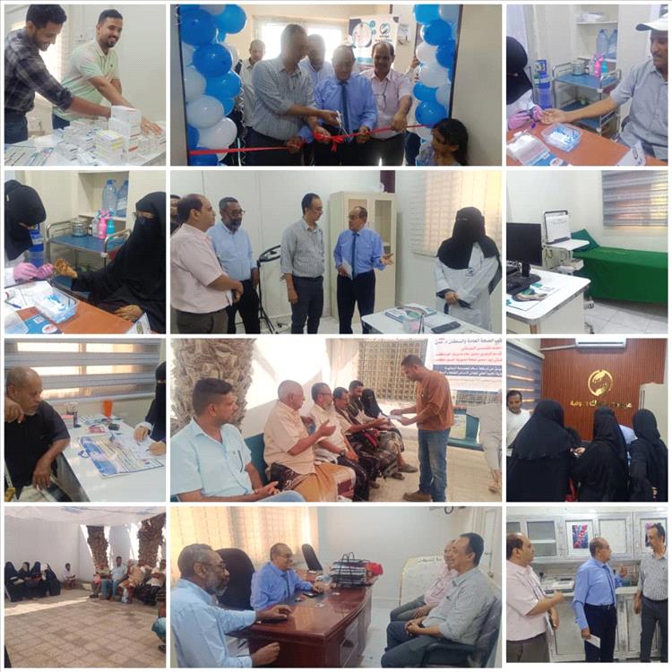 افتتاح المخيم الطبي المجاني لأمراض الضغط والسكري بعيادات معاك الدولية بخور مكسر