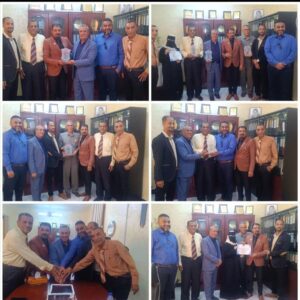 اخبار عدن – تكريم مدير عام الشؤون الاجتماعية من قبل نقابات المؤسسة المالية الأهلي وكاك بنك والإنشاء والتعمير