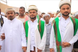 اخبار وردت الآن – القاضي فضيلة عدني الحيد يحتفل بزفاف نجليه تميم وأبوبكر