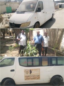 اخبار وردت الآن – رئيس هيئة مستشفى الرازي في أبين يقوم بجولة لتفقد الحديقة وأعمال التنظيف وصيانة السيارتين.