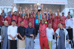 اخبار وردت الآن – فريق الكهرباء يحرز لقب بطولة المؤسسات والمرافق الحكومية في حضر