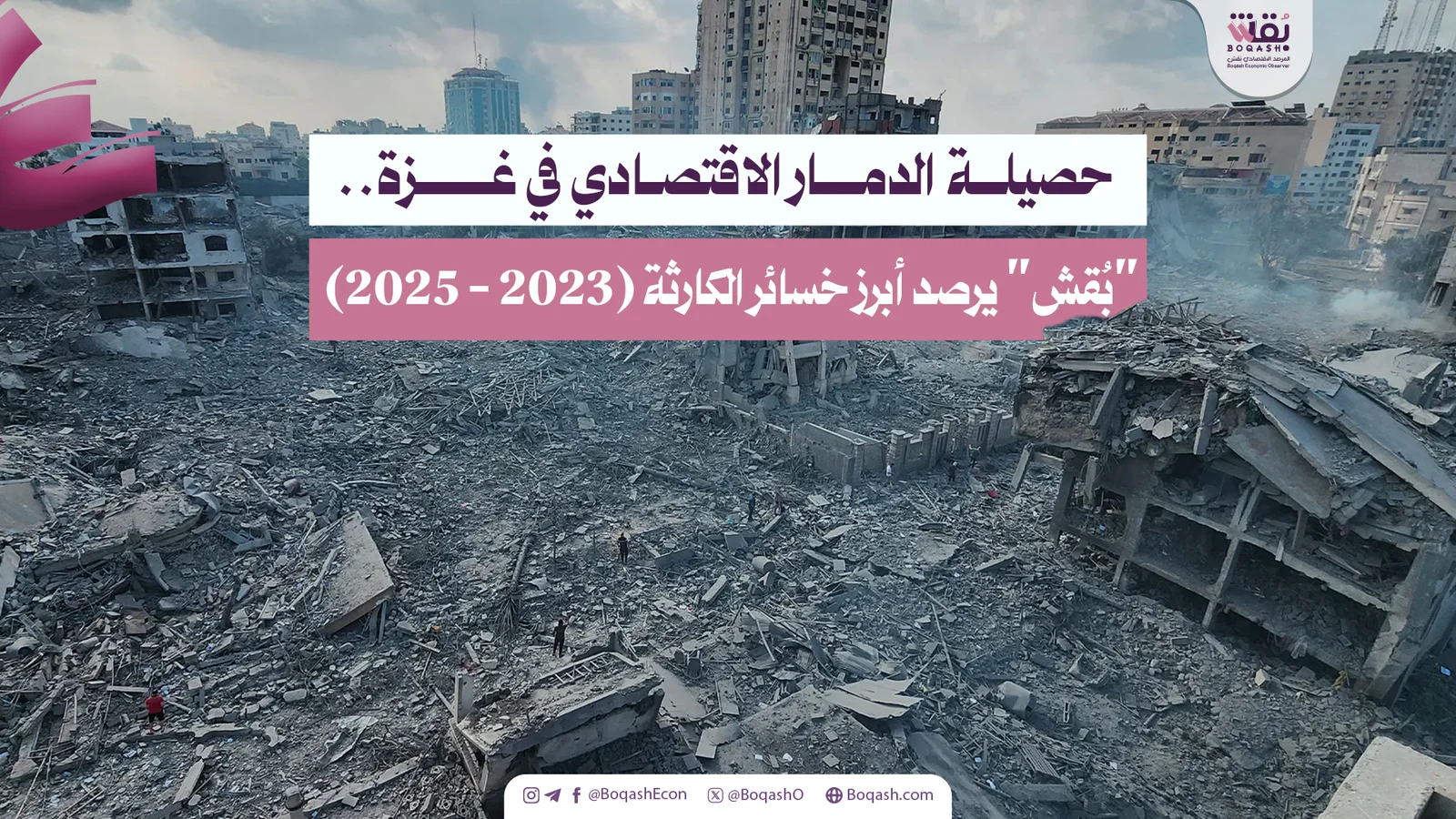 تقييم الخسائر الاقتصادية في غزة بُقش يستعرض أهم الآثار الناجمة