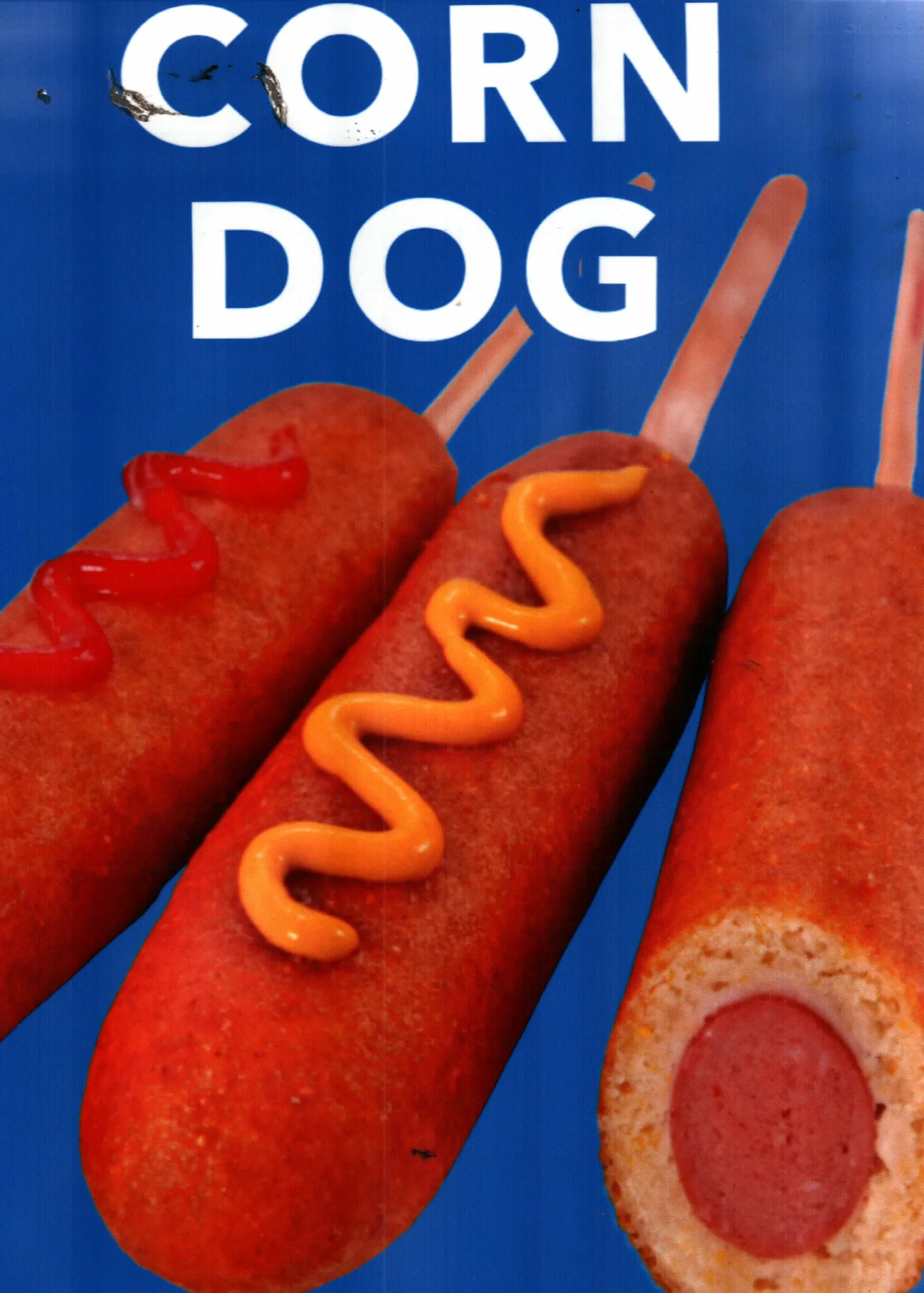 مسح ضوئي لعربة هوت دوق تحتوي على لقطة قريبة من كورن دوغ.