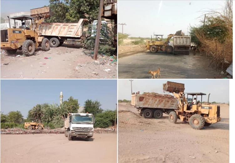 حملة نظافة في خنفر تمتد من الجول إلى باتيس بإشراف السلطة المحلية وتنفيذ صندوق النظافة في المديرية