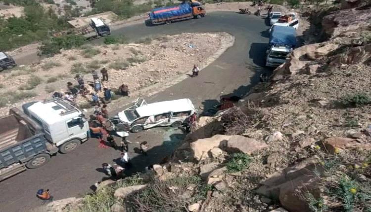 فاجعة في نقيل حيفان بتعز ضحيتها 14 مصاب ومتوفي