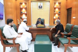 اخبار المناطق: محافظ حضرموت الأستاذ مبخوت بن ماضي يناقش مع المسؤولين في مركز الكلى ومؤسسة