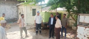 اخبار عدن – الشعبي الزهري يتابعان تقدم مشروع تركيب أنظمة الطاقة الشمسية لمضخات الصرف