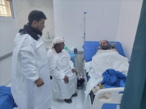 اخبار عدن – زيارة مدير عام المحفد للجرحى من قوات اللواء الأول دعم وإسناد في مستشفى عبود الع