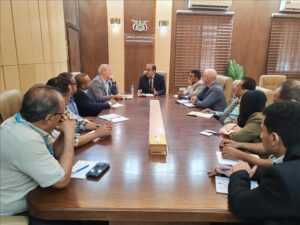 اخبار عدن – وزير الرعاية الطبية يناقش مع ممثل اليونيسف سبل التعاون والاستعدادات لقمة المانحين والأوضاع الراهنة