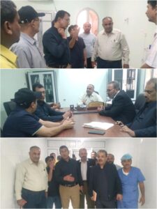 اخبار وردت الآن – رئيس هيئة مستشفى الرازي في أبين يستقبل فريق القيادات الإدارية المعين من الوزير