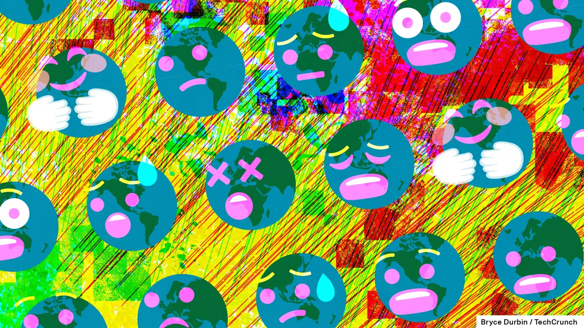 A range of potential emoji depicting climate change