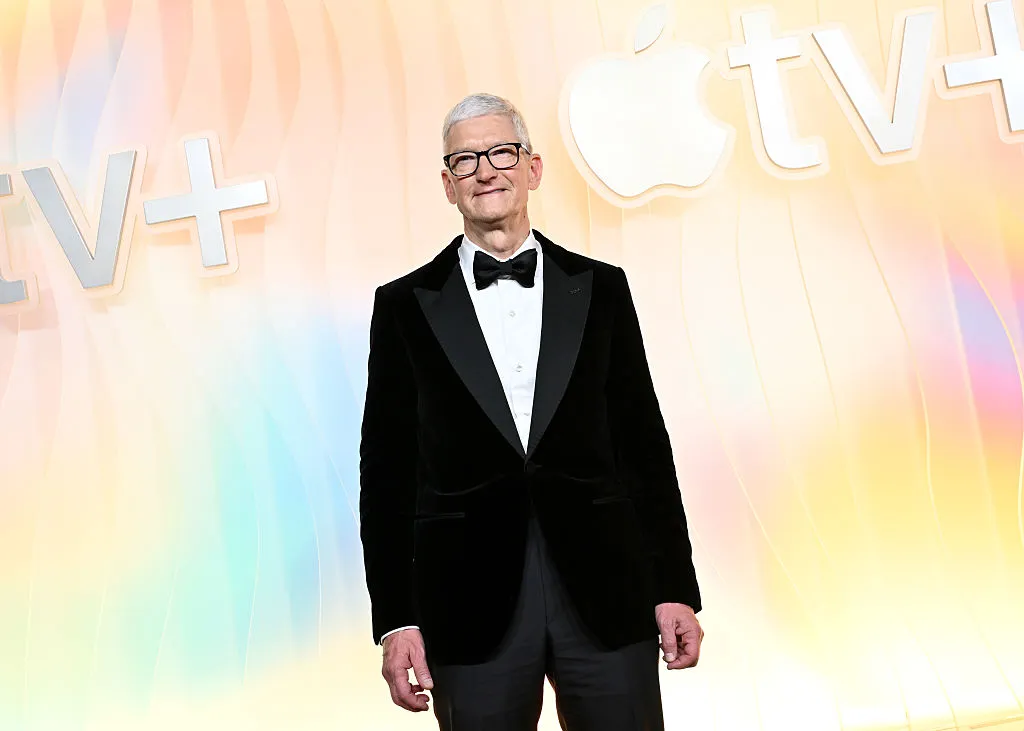 Tim Cook attends Apple TV+'s Primetime Emmy Party Red Carpet at Ysabel on September 14, 2025