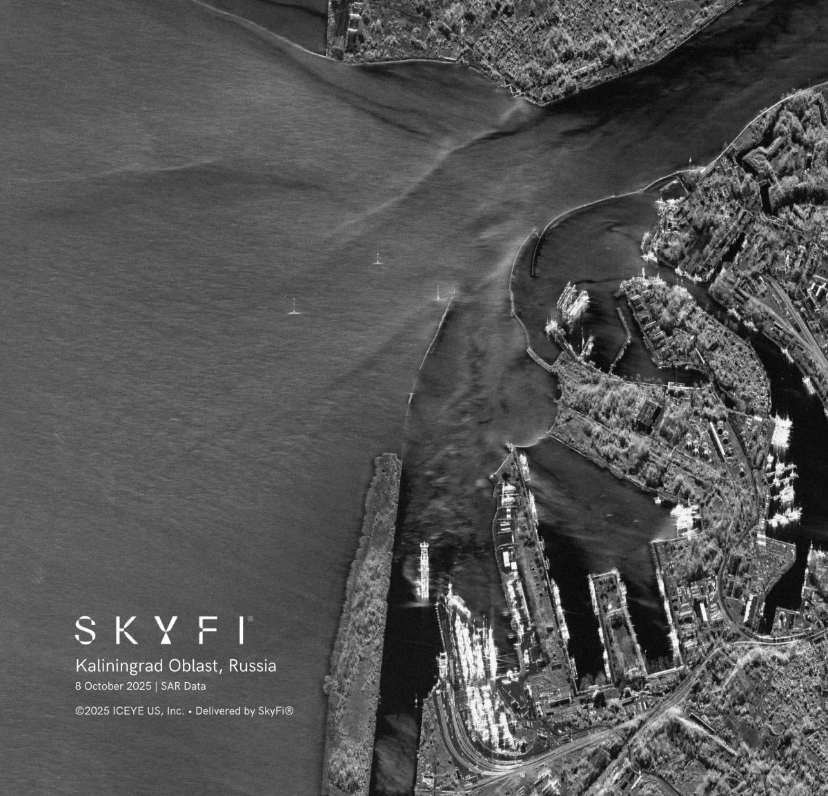 A satellite image purchased through the SkyFi platform