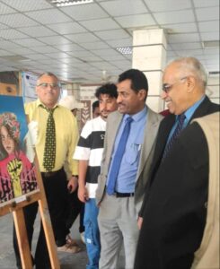 اخبار عدن – جامعة عدن تستضيف معرض السلام الفني في كلية الآداب