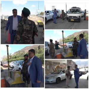 اخبار عدن – زيارة وكيل العاصمة عدن لعدد من المواقع الأمنية