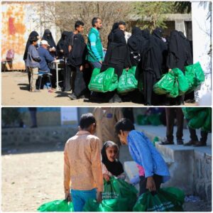 تقارير من وردت الآن – مركز الملك سلمان للإغاثة يقدم (947) قسيمة تسوق في مديرية المواسط بتعز
