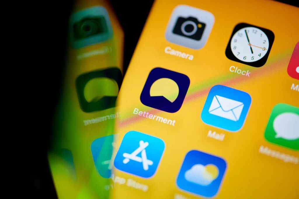 The Betterment app on a smartphone arranged in New York, US, on Wednesday, June 26, 2024.
