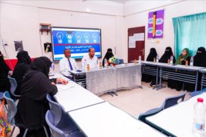 عناوين عدن – إدارة مدارس سماء عدن النموذجية تعقد اجتماعاً لبحث نتائج الاختبار التقييمي