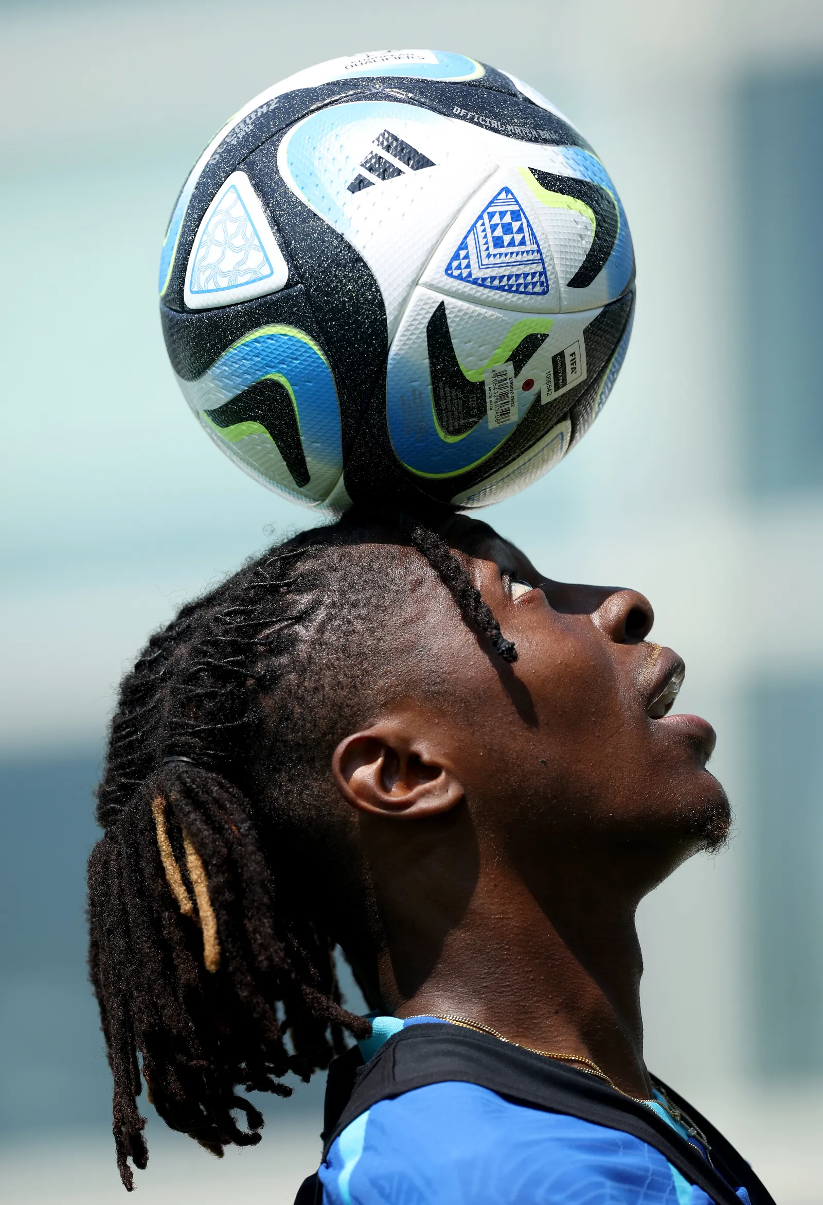 Image may contain Moryk Fofana Ball Football Soccer Soccer Ball Sport Person Playing Volleyball and Volleyball