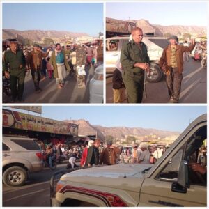 اخبار المناطق – الرائد مجاهد شوفر ونائبه الضحياني يديران حركة السير في شوارع مدينة قعطب