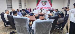 اخبار عدن – اجتماع عبدالرحمن شيخ وفلاح الفترة الحاليةاني مع مديرية الفئة الناشئة والرياضة ورؤساء أندية عدن