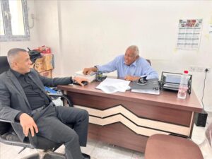 اخبار عدن – العُمري يزور مكتب الصناعة في المنصورة ويحث على تعزيز الجهود لحماية المستهلك خلال الفترة الحالية.