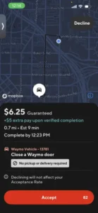 وايمو تطلب من سائقي دورداش إغلاق أبواب سياراتها ذاتية القيادة.
