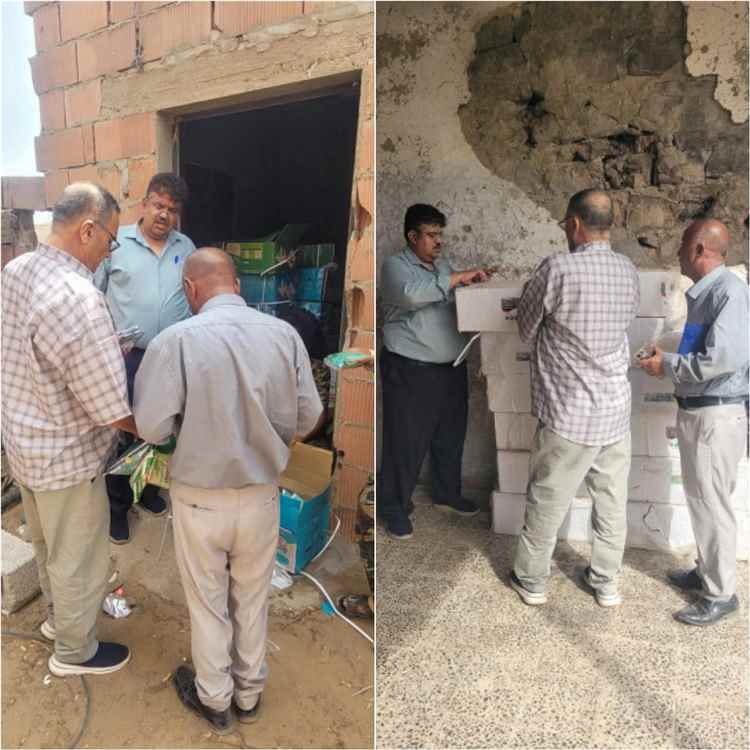 تقرير من وردت الآن – زيارة لجنة من وزارة الزراعة والسمك لفحص شحنة مبيدات حشرية مصادرة في المحافظة