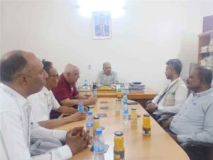اخبار وردت الآن – مؤسسة المياه في وادي حضرموت تتباحث متطلباتها مع جمعية العون المباشر من الكويت