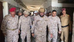 تقرير من وردت الآن – العميد الجهوري يجري جولة تفقدية في اللواء الثاني حزم بقاعدة العند.