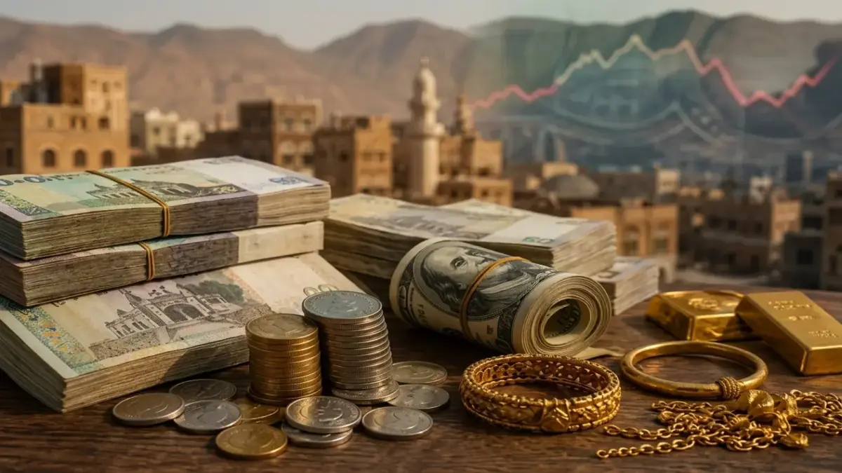 عاجل: تفجير أسعار الذهب والريال بين عدن وصنعاء… خسائر مهولة للمواطنين والفرق 600% في صرف الدولار اليوم!