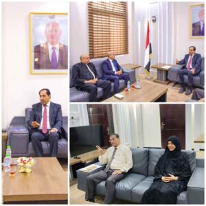 اخبار عدن – الوكيل الحيدري يبحث جهود منظمتي يمن آيد ويمان في مجال الرعاية الطبية